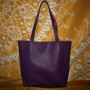 Magnetic Faux Leather Tote